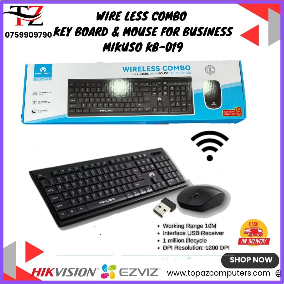 WIRELESS COMBO KEYBOARD & MOUSE FOR BUSINESS MIKINSO KB-019