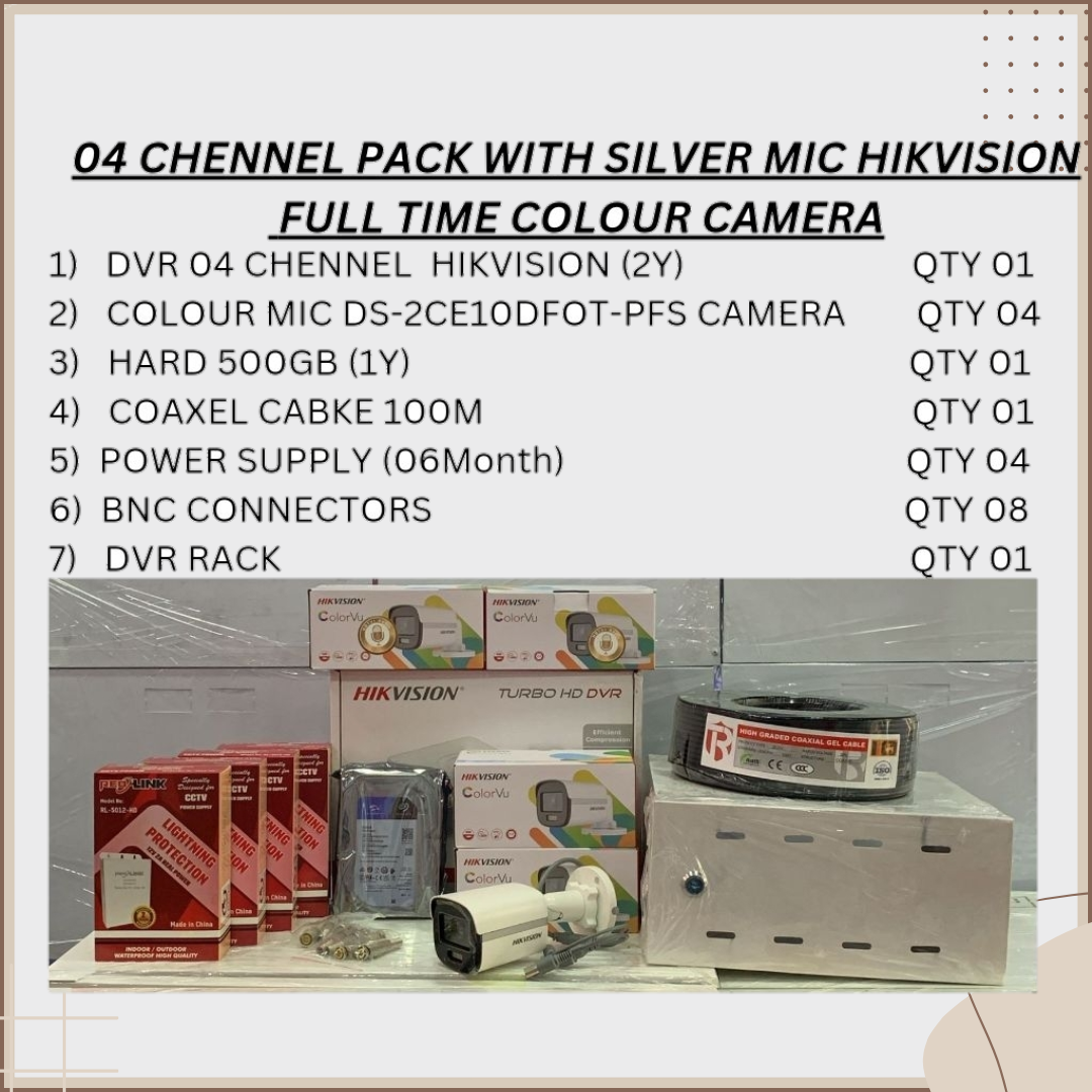 04 CHENNEL CAMERA PACKAGE COLOUR VU