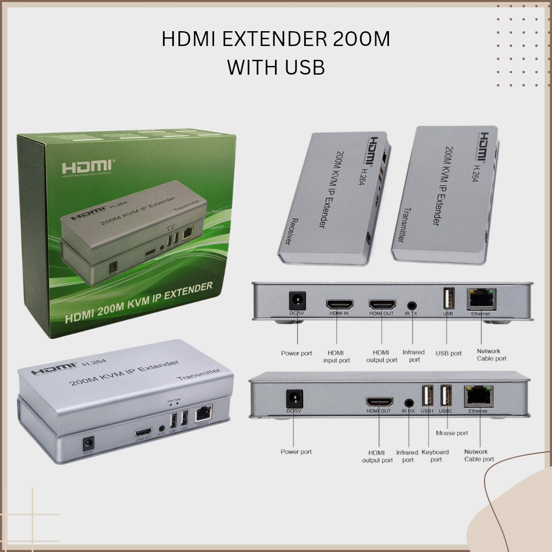 HDMI EXTENDER 200M WITH USB