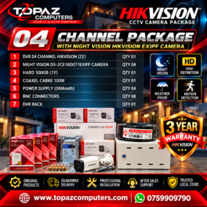 Hikvision 4 Camera Night Vision CCTV Package