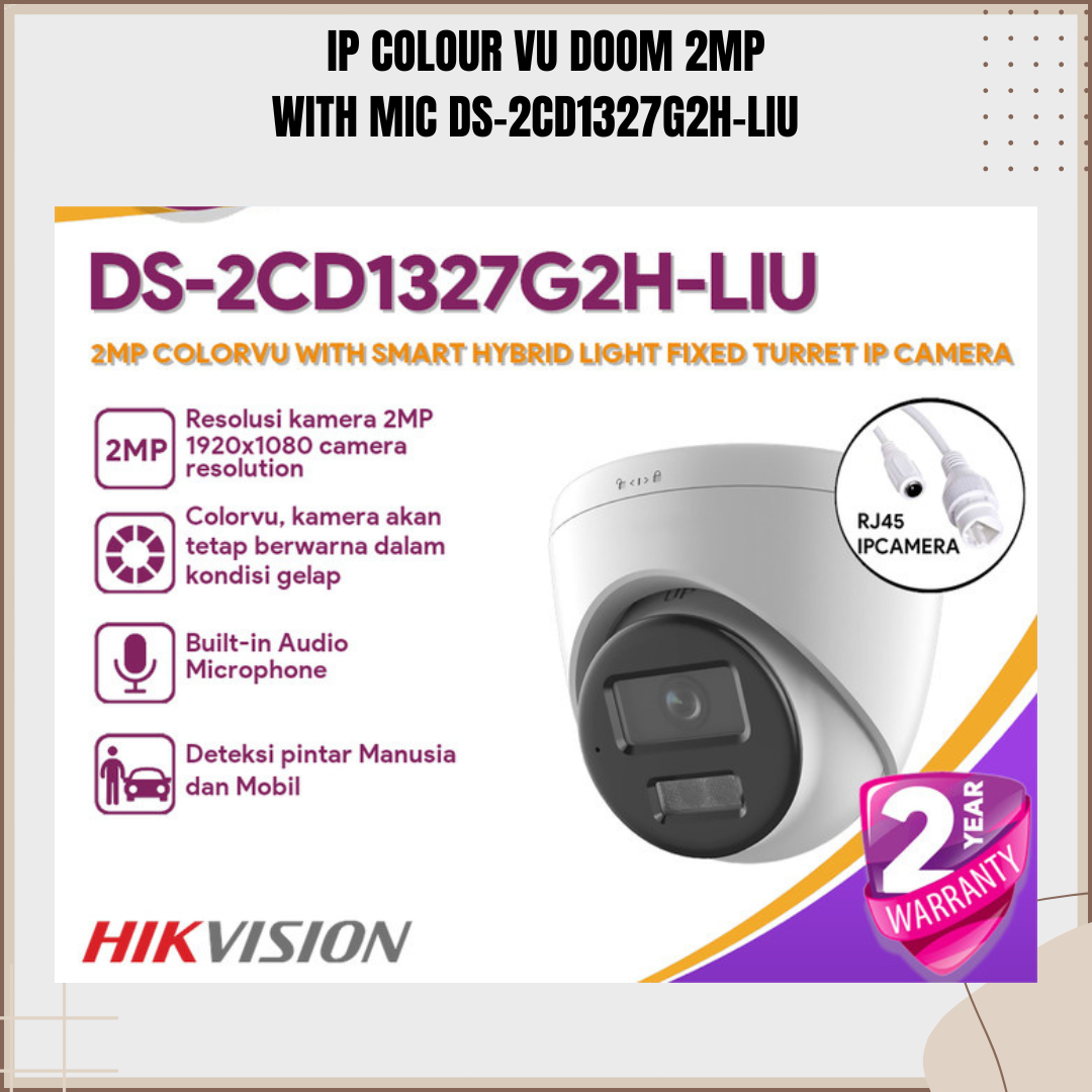 IP COLOUR VU DOOM WITH MIC DS-2CS1327G2-LIU - Image 2