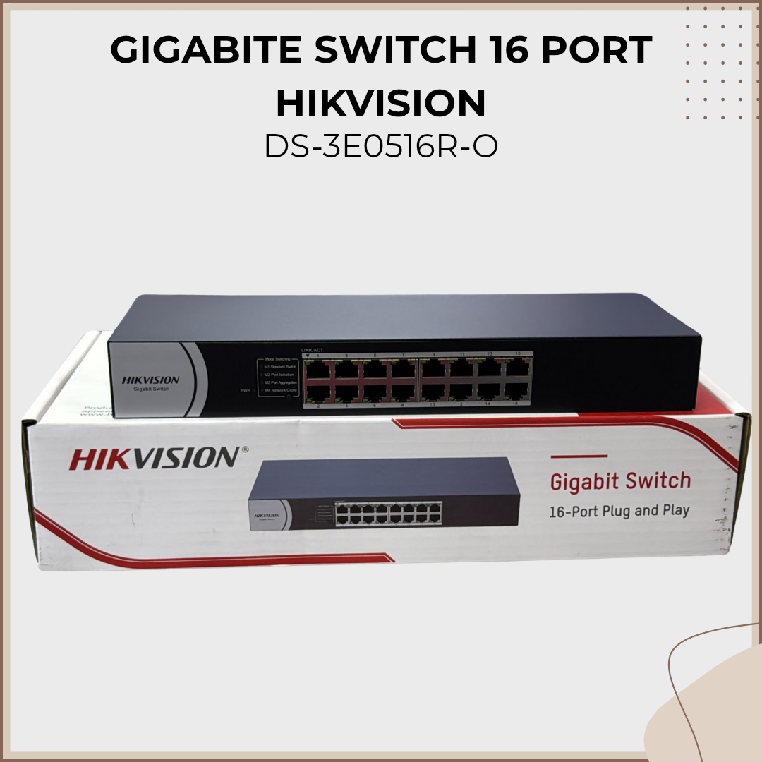 GIGABITE SWITCH 16CHENNEL DS-3E0516R-O