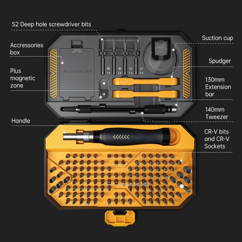 TOOL KIT JAKMY ORIGINAL
(SUITABLE CCTV ,PHONE & LAPTOP REPAIR) - Image 4