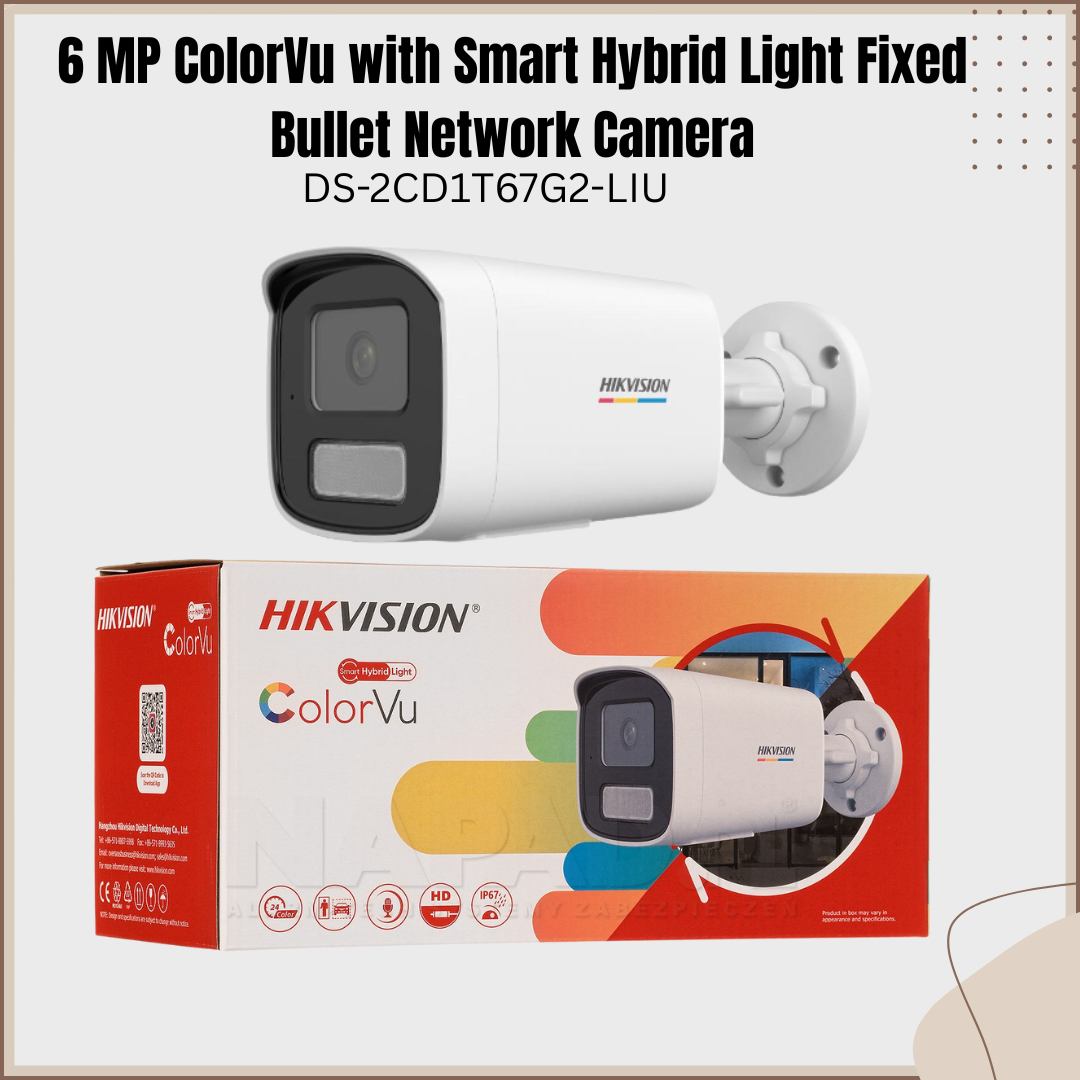 6MP ColourVu Smart hybrid Light fixed Bullet network Camera