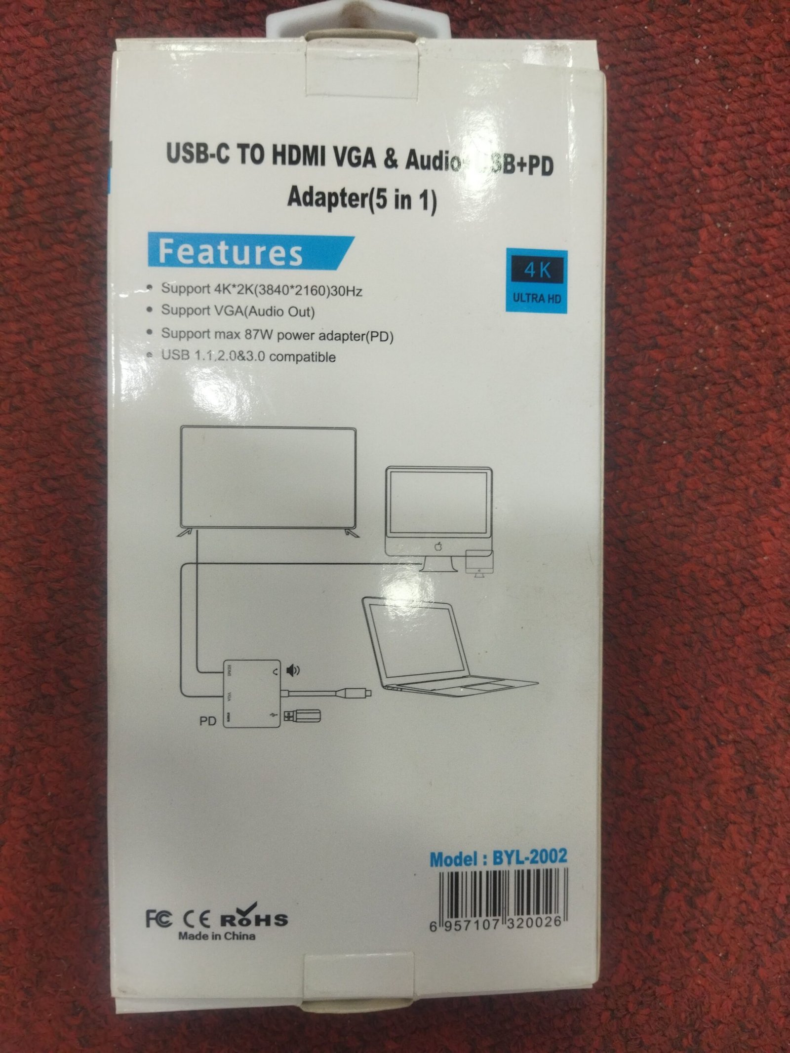 TYPE C ADAPTOR 5 IN 1 4K - Image 2