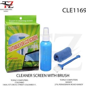 Cleaner screen with brush