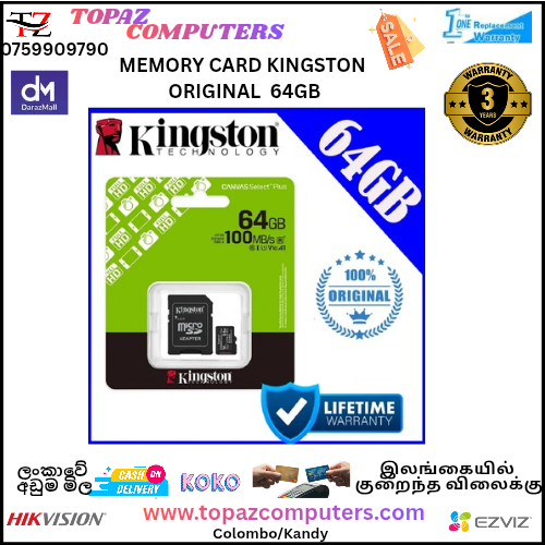 MEMORY CARD KINGSTON ORIGINAL (03YEAR WARRENTY) - Image 2