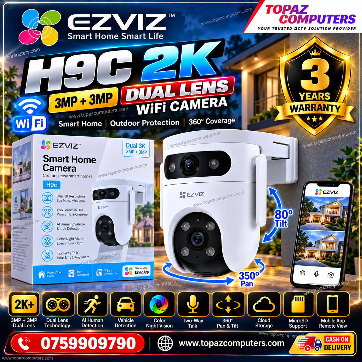 EZVIZ H9C Dual Lens 2K WiFi Camera Sri Lanka