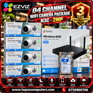 EZVIZ H3C 4 Camera Outdoor WiFi CCTV Package