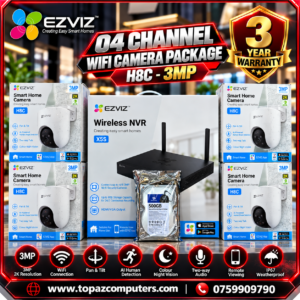EZVIZ H8C 3MP 4 Camera Outdoor WiFi CCTV Package
