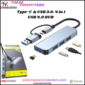 TYPE-C & USB 3.0 HUB 4 IN 1 USB HUB