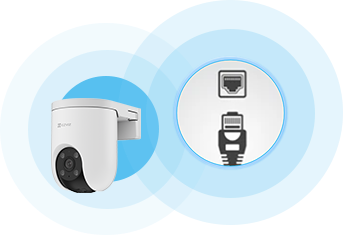 EZVIZ H8C PoE camera one cable power and data connection