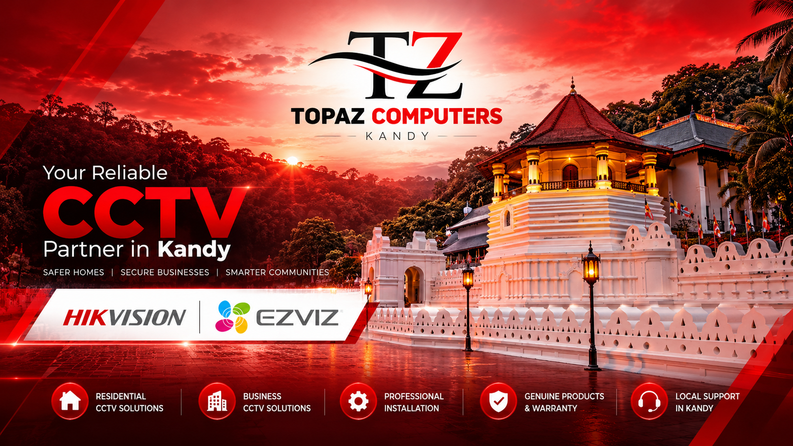 Topaz Computers Kandy CCTV hero banner