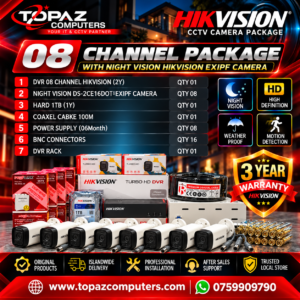 Hikvision 8 Camera Night Vision CCTV Package