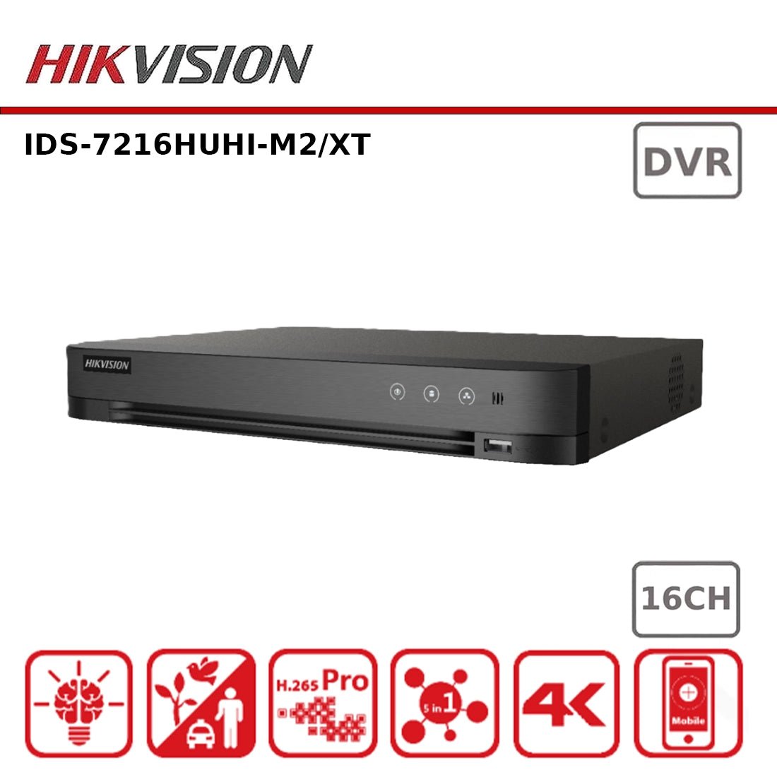 Hikvision iDS-7216HUHI-M2/XT CCTV DVR product photo